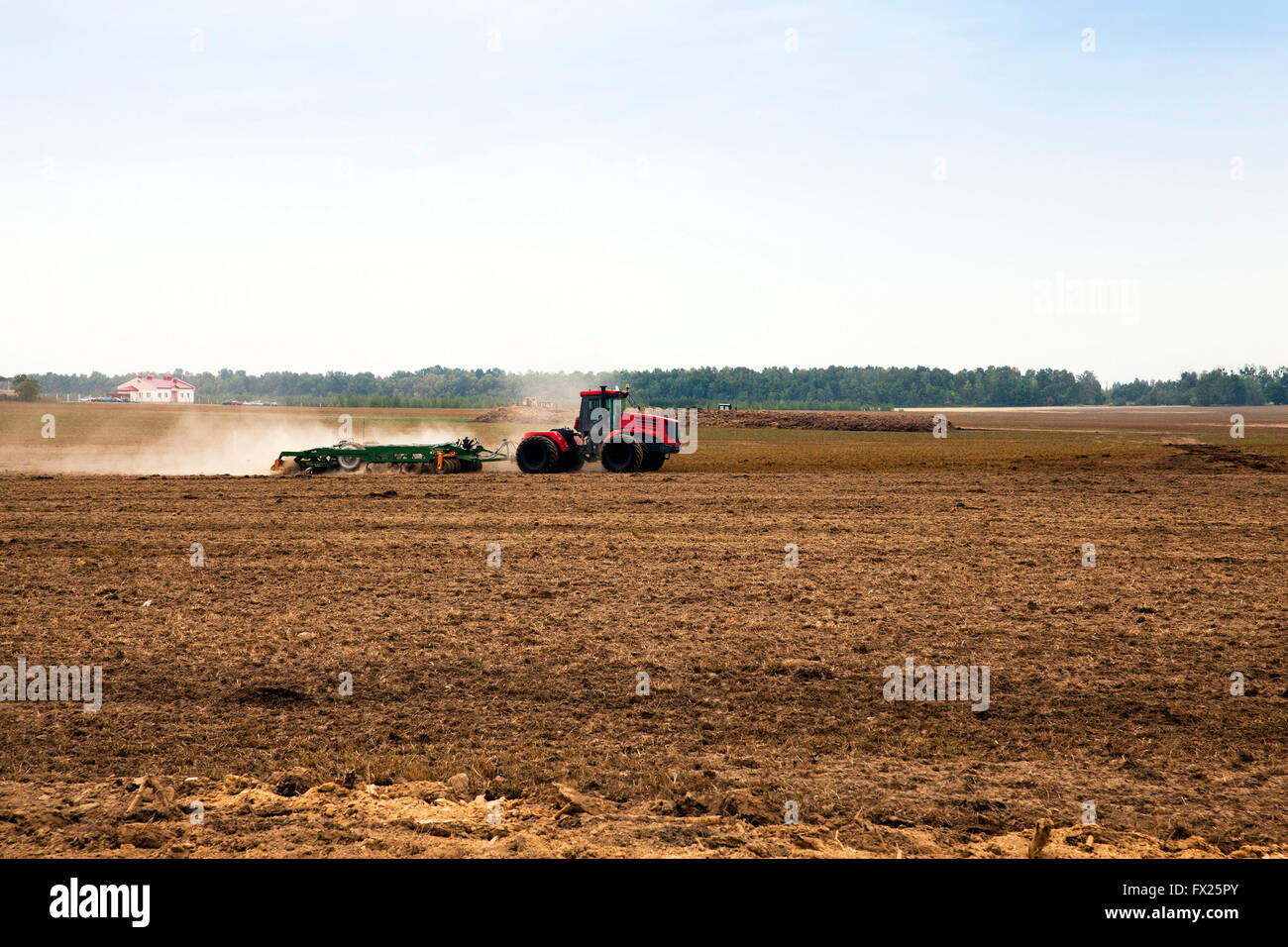 Arò per terra di raccolto Foto Stock