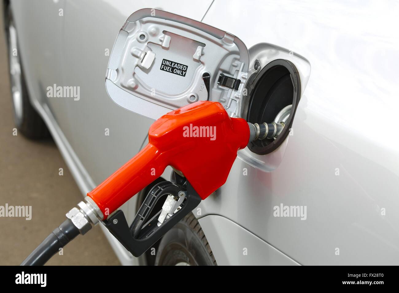 La stazione di benzina ugello Foto Stock
