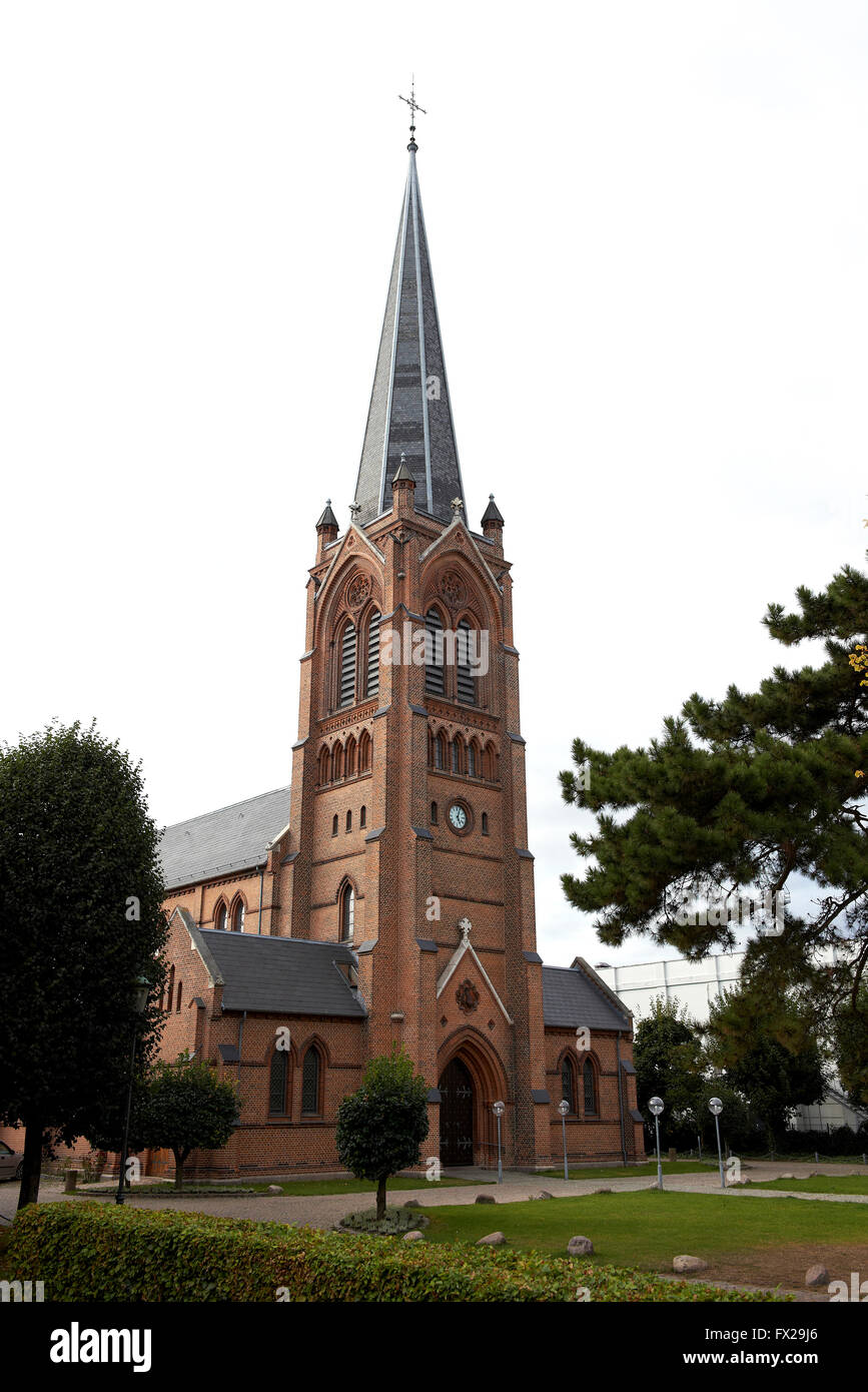 Sankt Jacobs chiesa situata a Copenaghen, Danimarca Foto Stock