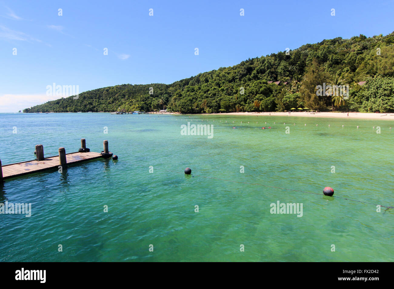 New Scenic 5 posti di Manukan Islan, Sabah Bornoe, Malaysia Foto Stock