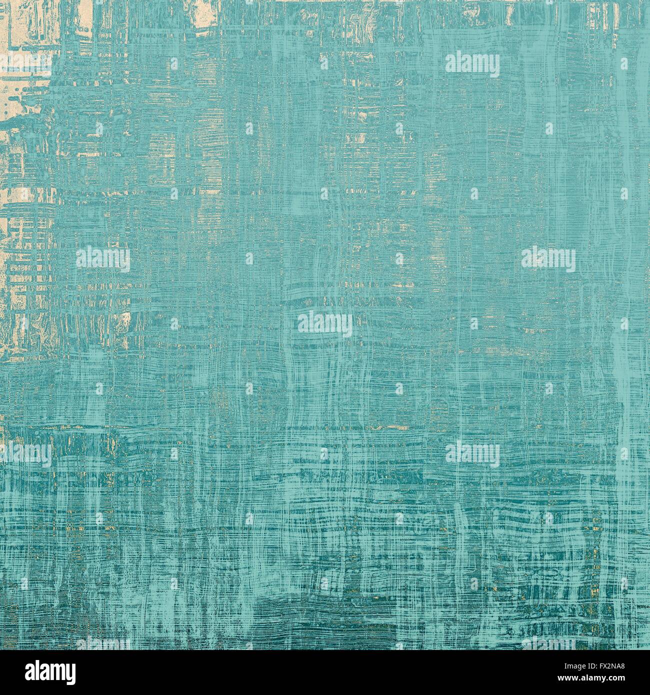 Grunge texture con elementi decorativi e diversi schemi di colore: blu; ciano; grigio Foto Stock