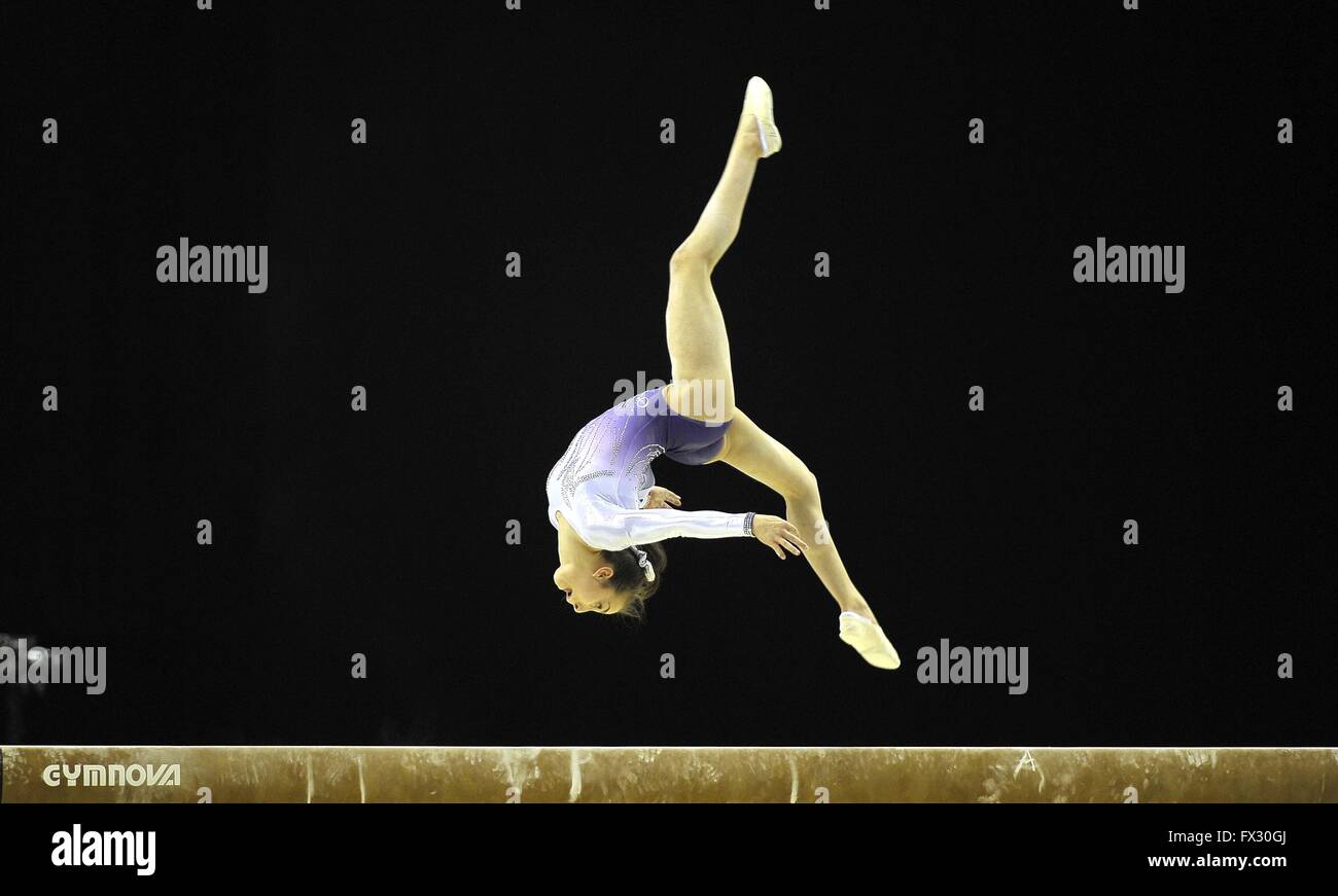 Liverpool, Regno Unito. Il 9 aprile 2016. Abigail Solari. Fascio. Womens ginnastica artistica. British ginnastica Championships 2016. Echo Arena. Liverpool. Regno Unito. 09/04/2016. Credito: Sport In immagini/Alamy Live News Foto Stock