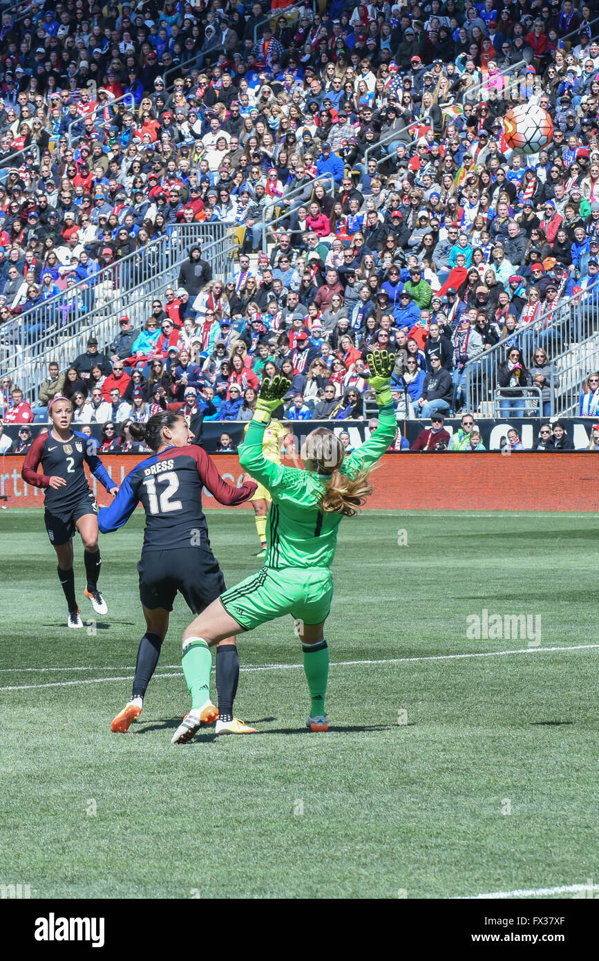 Calcio femminile / soccer - Christen premere segna il primo e gioco goal vincente, in un contesto internazionale calcio friendly - Stati Uniti Foto Stock Calcio femminile / soccer - Christen premere segna il primo e gioco goal vincente, in un contesto internazionale calcio friendly - Stati Uniti Foto Stock