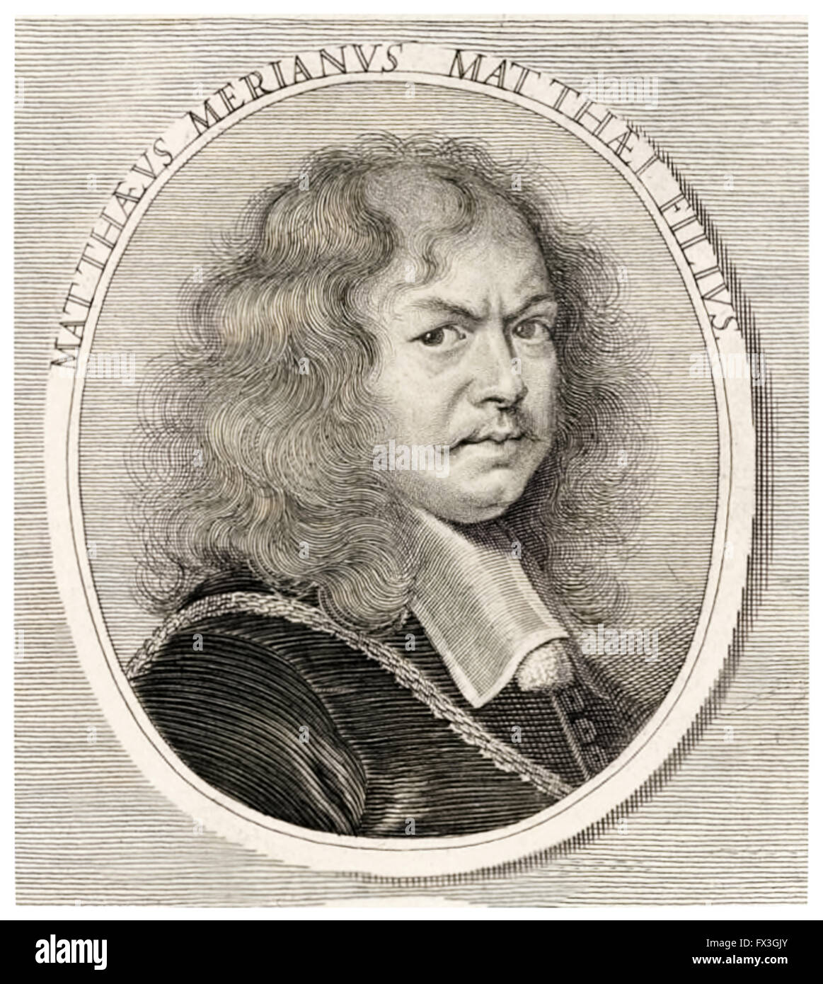 Matthäus Merian il Giovane (1621-1687) incisore svizzero (incisione dopo Joachum Von Sandrart). Vedere la descrizione per maggiori informazioni. Foto Stock