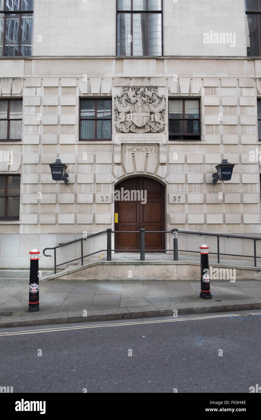 Wood Street Stazione di polizia di Londra, Inghilterra, Regno Unito Foto Stock