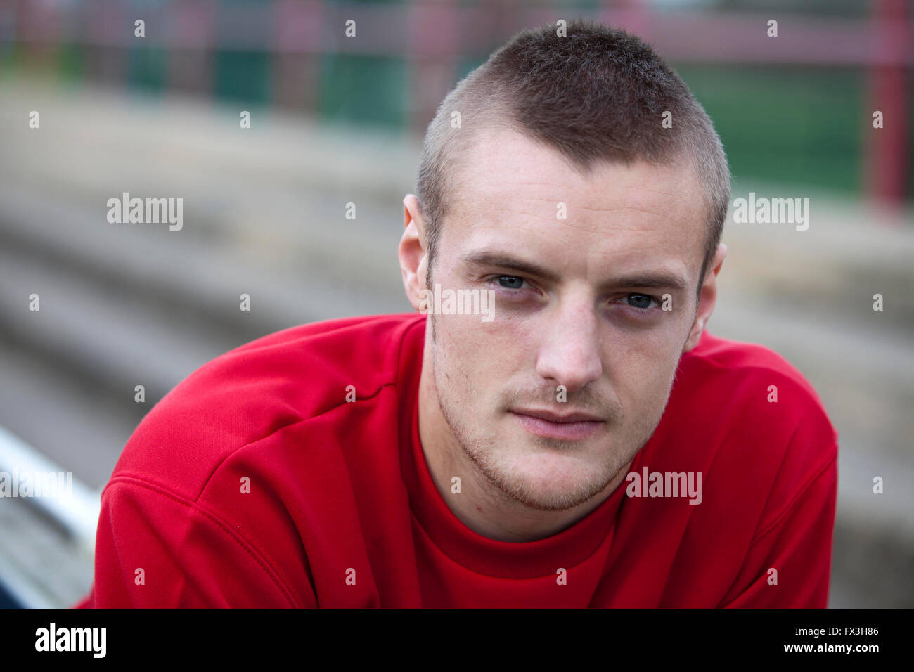 28/11/11 England Football Star Jamie Vardy raffigurata nel 2011 quando lui stava giocando per Fleetwood FC Foto Stock