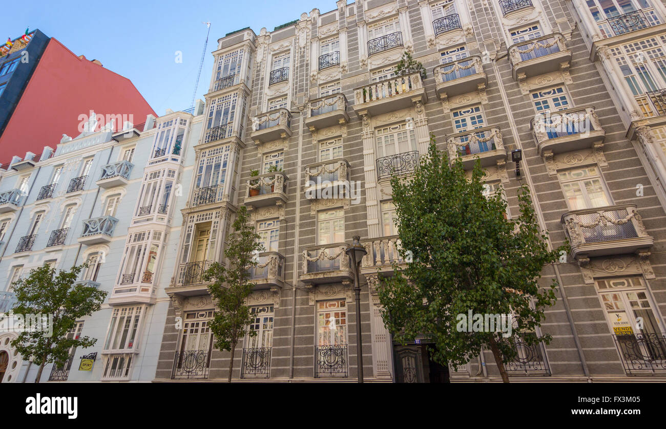 Edificio nella città di Valladolid, Spagna Foto Stock