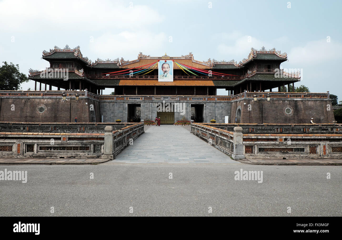 HUE, VIET NAM, Cittadella, un patrimonio di cultura con Hoang Thanh, Città Proibita, Dai Noi, antica architettura in Vienam Foto Stock