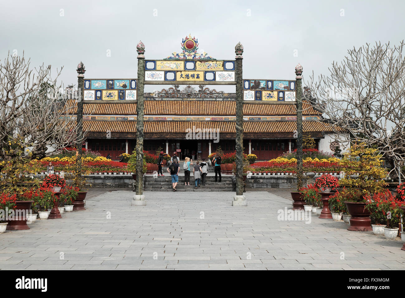 Cittadella, un patrimonio di cultura con Hoang Thanh,Tu Cam Thanh (Forbidden City), dai noi, Tonalità Vietnam travel, accient Viet Nam Foto Stock