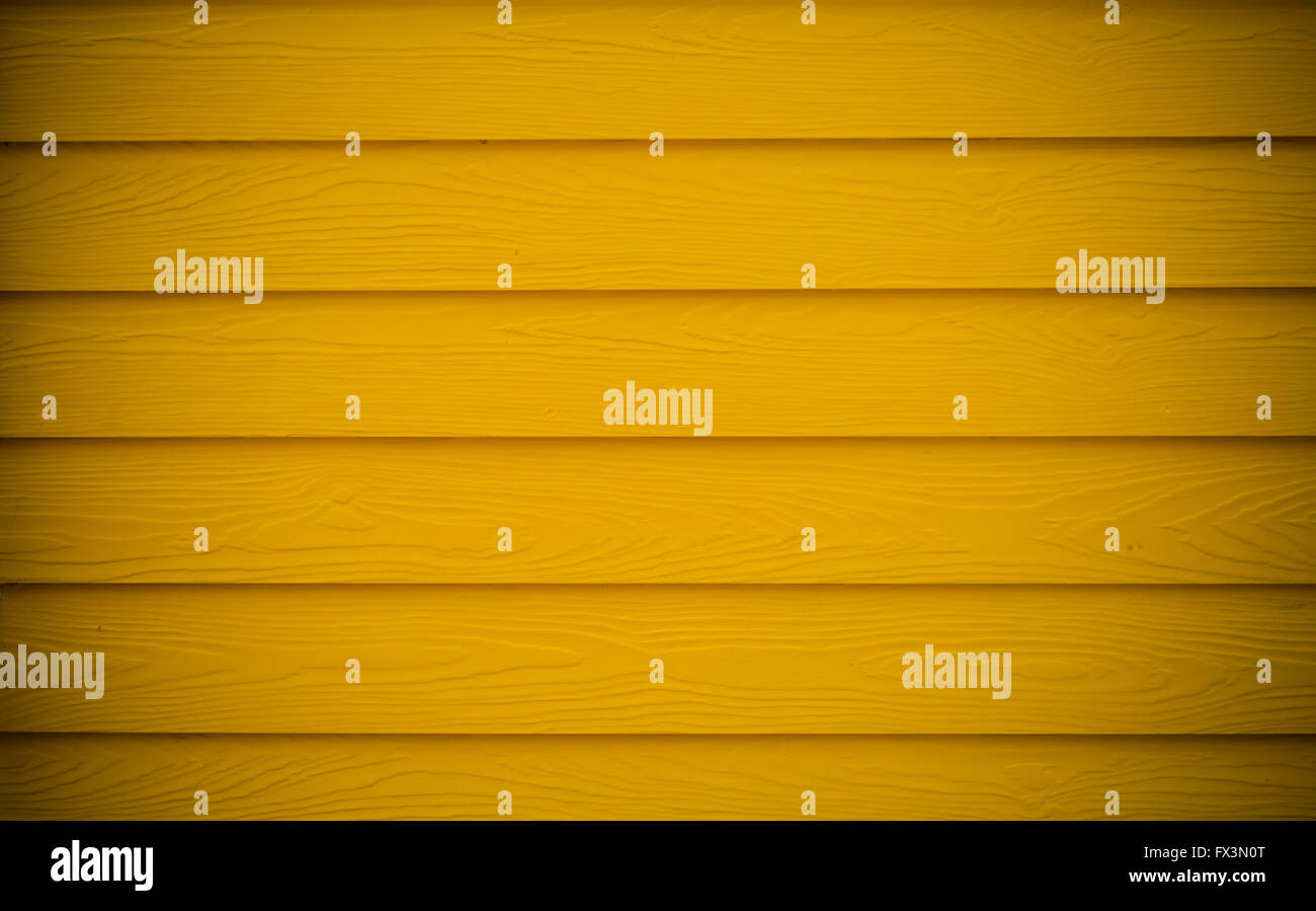Legno sfondo giallo Foto Stock