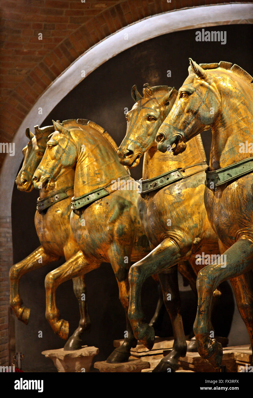 L'(originale) i cavalli di San Marco (San Marco), nel Museo della Basilica di San Marco, Venezia, Italia. Foto Stock