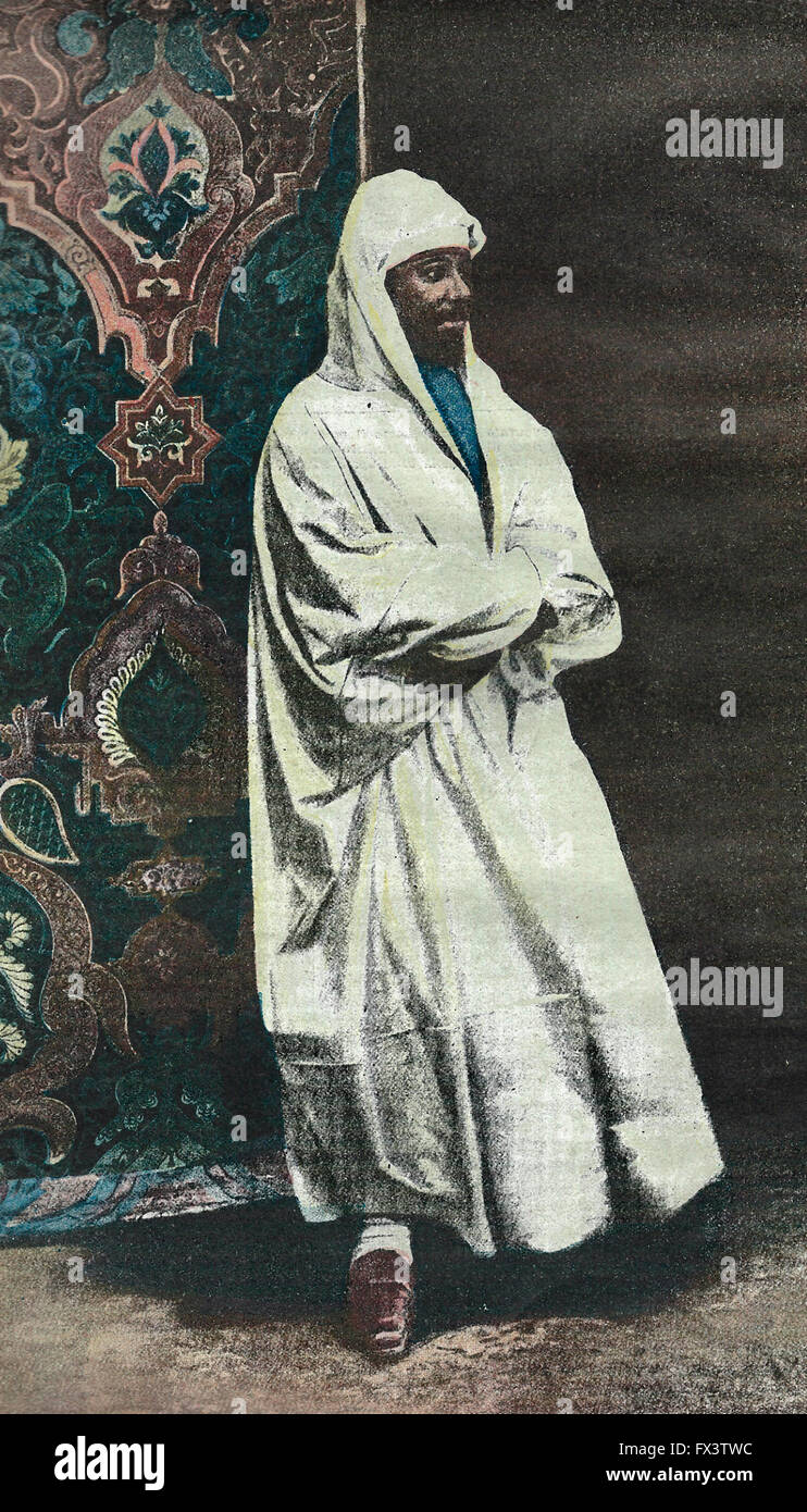 L'ex-sultano del Marocco , Moulay Hafid , che è stato ospite di capi di Roma. 1913 Foto Stock