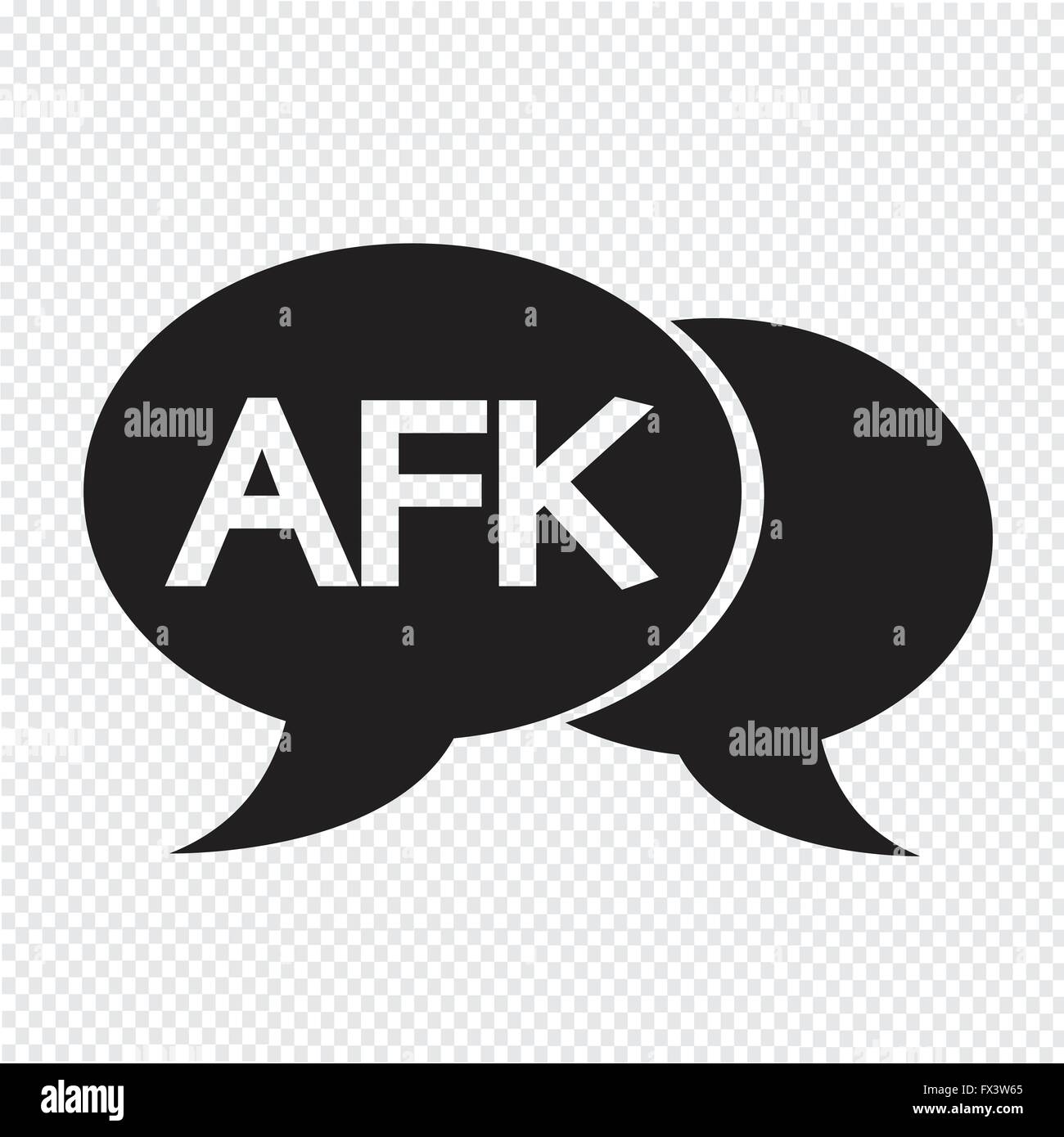 AFK acronimo di internet chat illustrazione della bolla Illustrazione Vettoriale