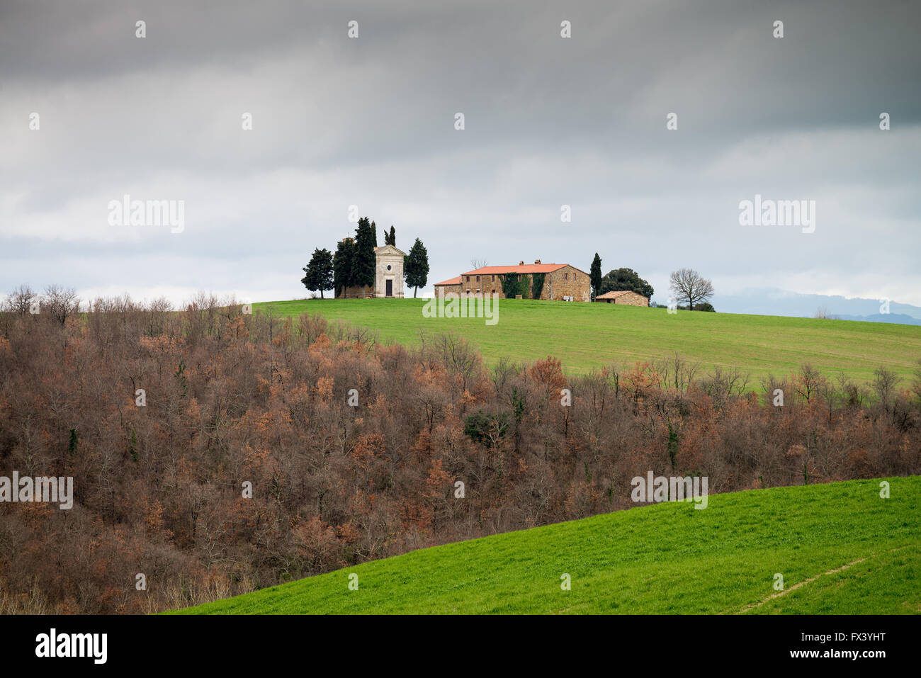 Parco Nazionale Val d'Orcia, Toscana, Italia Foto Stock