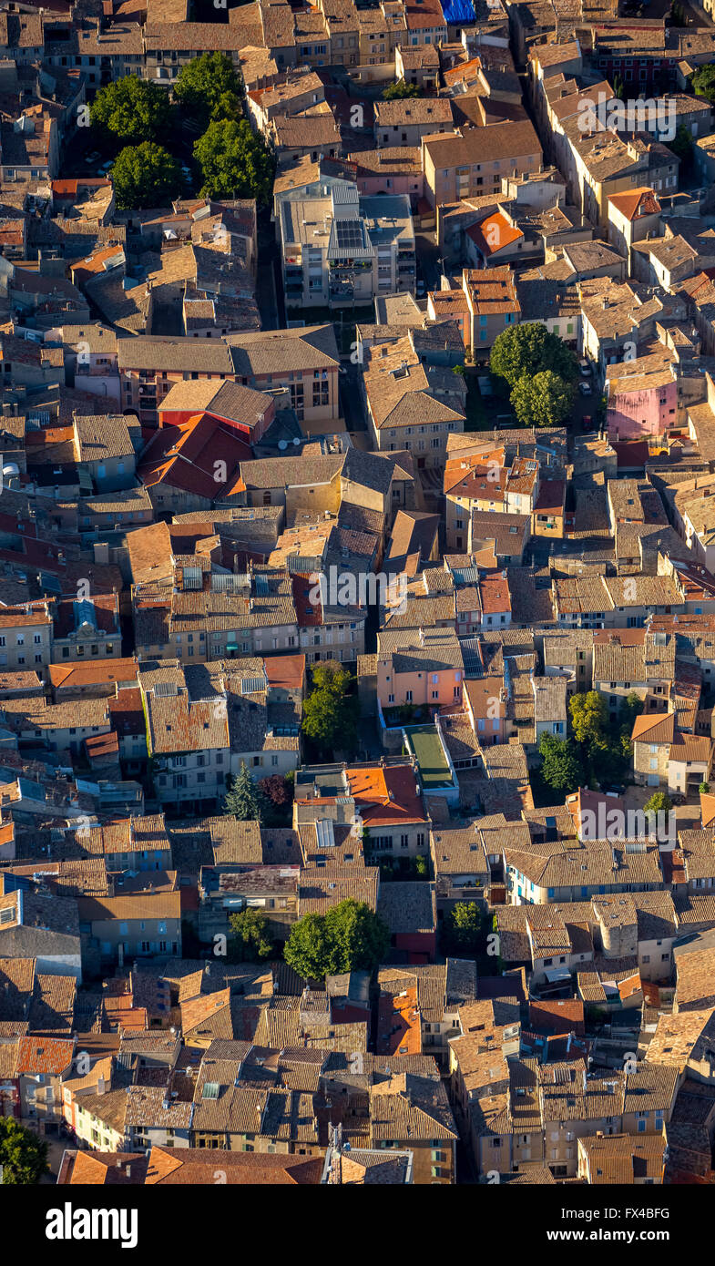 Vista aerea, centro di Montelimar, centro, Montelimar, Francia, Rhône-Alpes, in Francia, in Europa, vista aerea, uccelli-eyes view, antenna Foto Stock