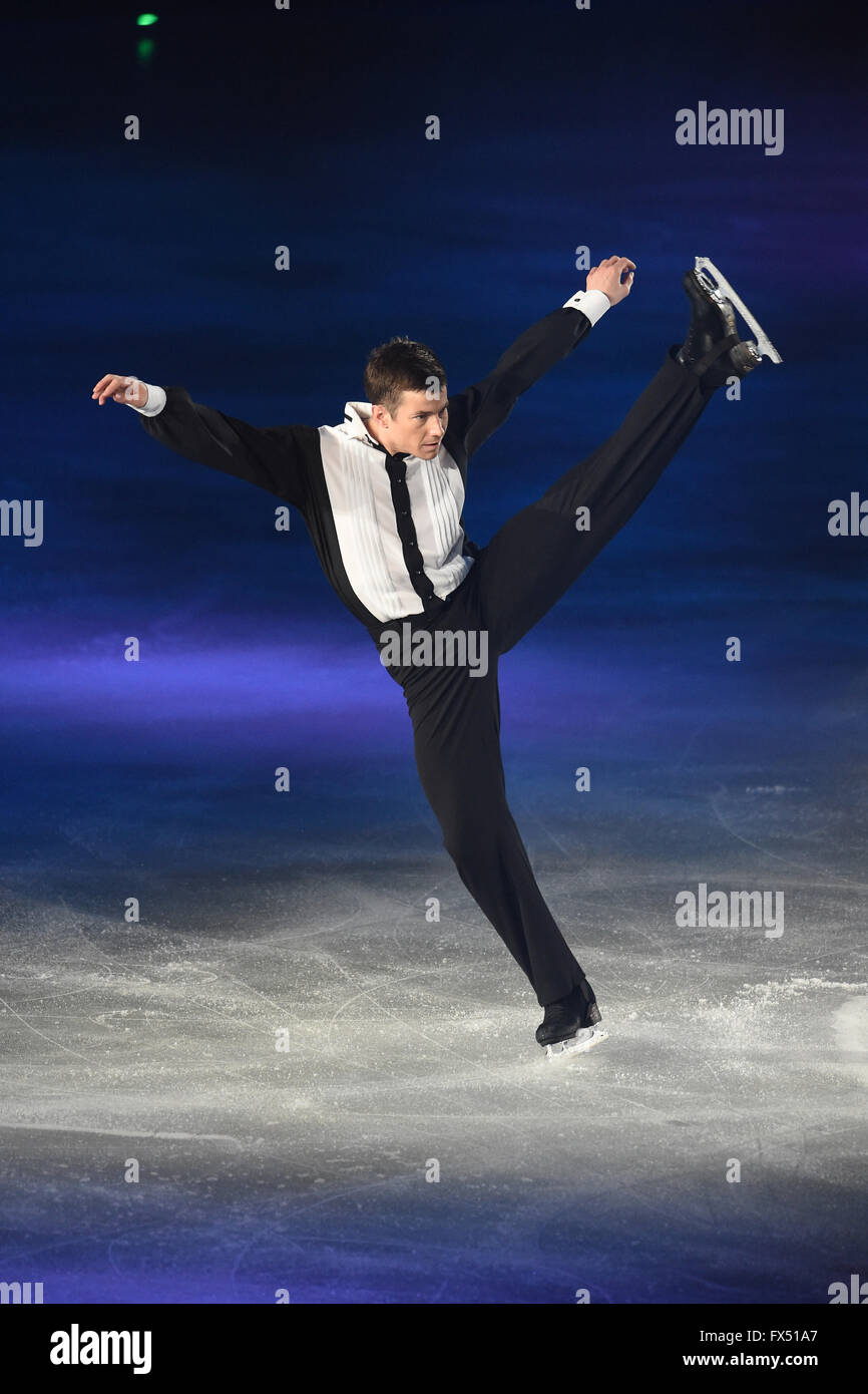 Osaka centrale comunale palestra, Osaka, Giappone. 9 apr, 2016. Jeffrey Buttle, 9 aprile 2016 - Pattinaggio di Figura : Stelle su ghiaccio 2016 a Osaka centrale comunale palestra, Osaka, Giappone. © AFLO SPORT/Alamy Live News Foto Stock