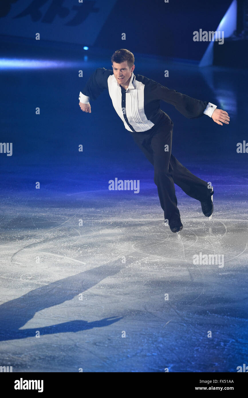 Osaka centrale comunale palestra, Osaka, Giappone. 9 apr, 2016. Jeffrey Buttle, 9 aprile 2016 - Pattinaggio di Figura : Stelle su ghiaccio 2016 a Osaka centrale comunale palestra, Osaka, Giappone. © AFLO SPORT/Alamy Live News Foto Stock