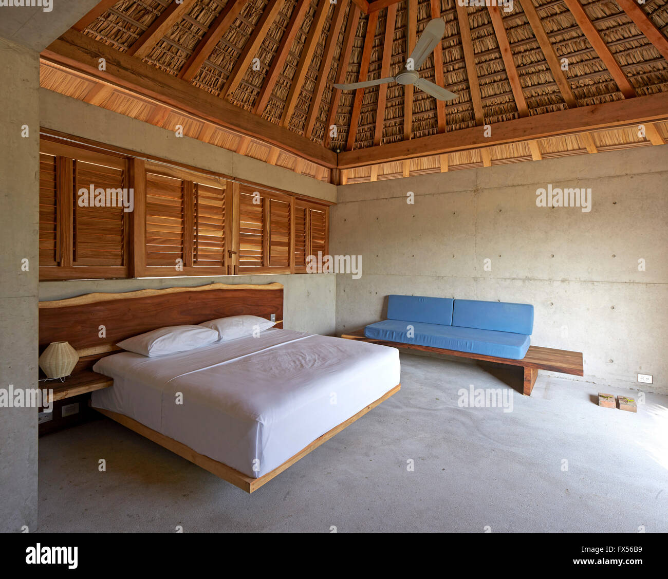 Artista tipici locali di abitazione. Casa Wabi, Puerto Escondido, Messico. Architetto: Tadao Ando, 2015. Foto Stock