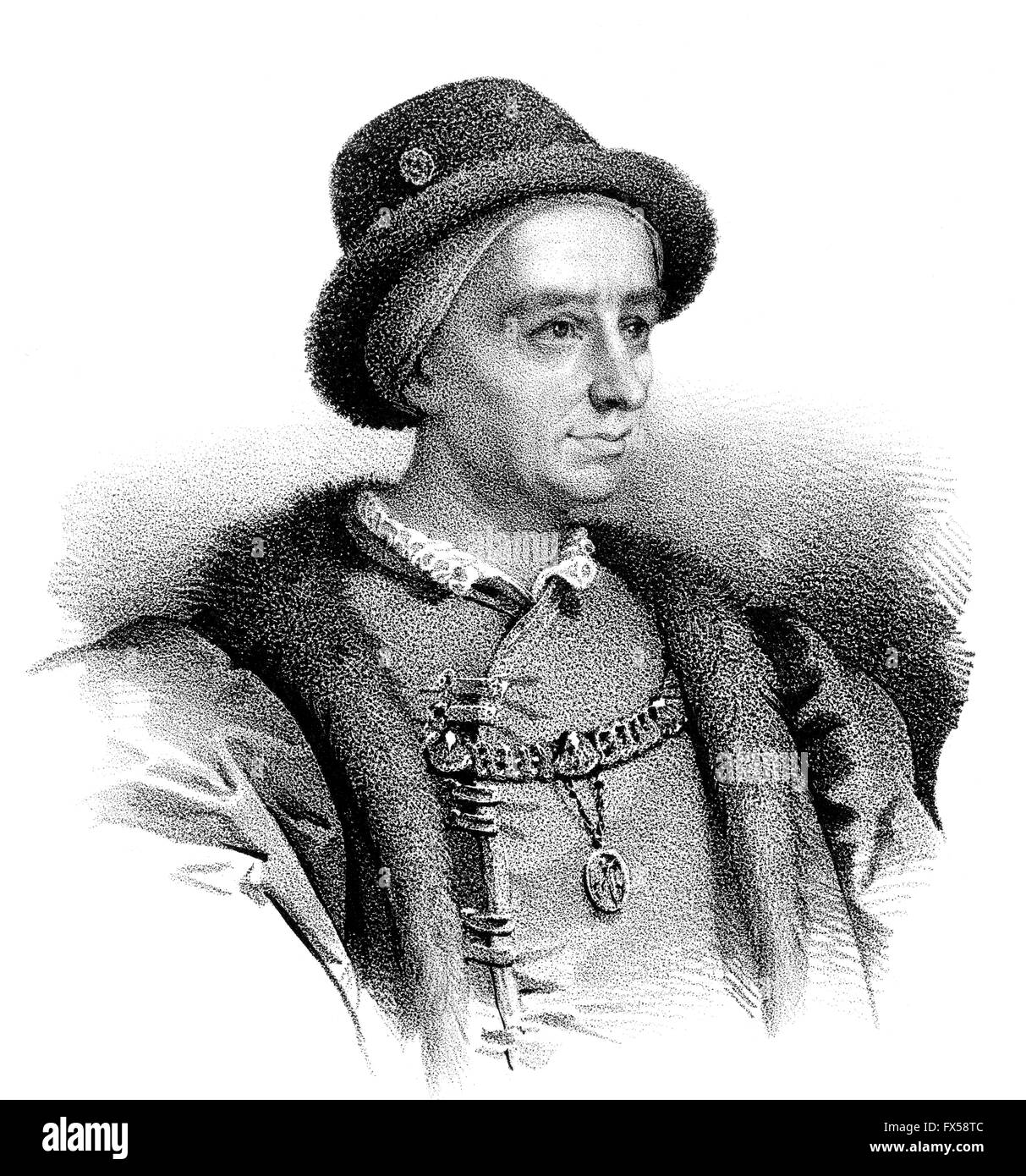 Luigi XI, Ludwig XI., 1423-1483, chiamato la prudente, re di Francia Foto Stock