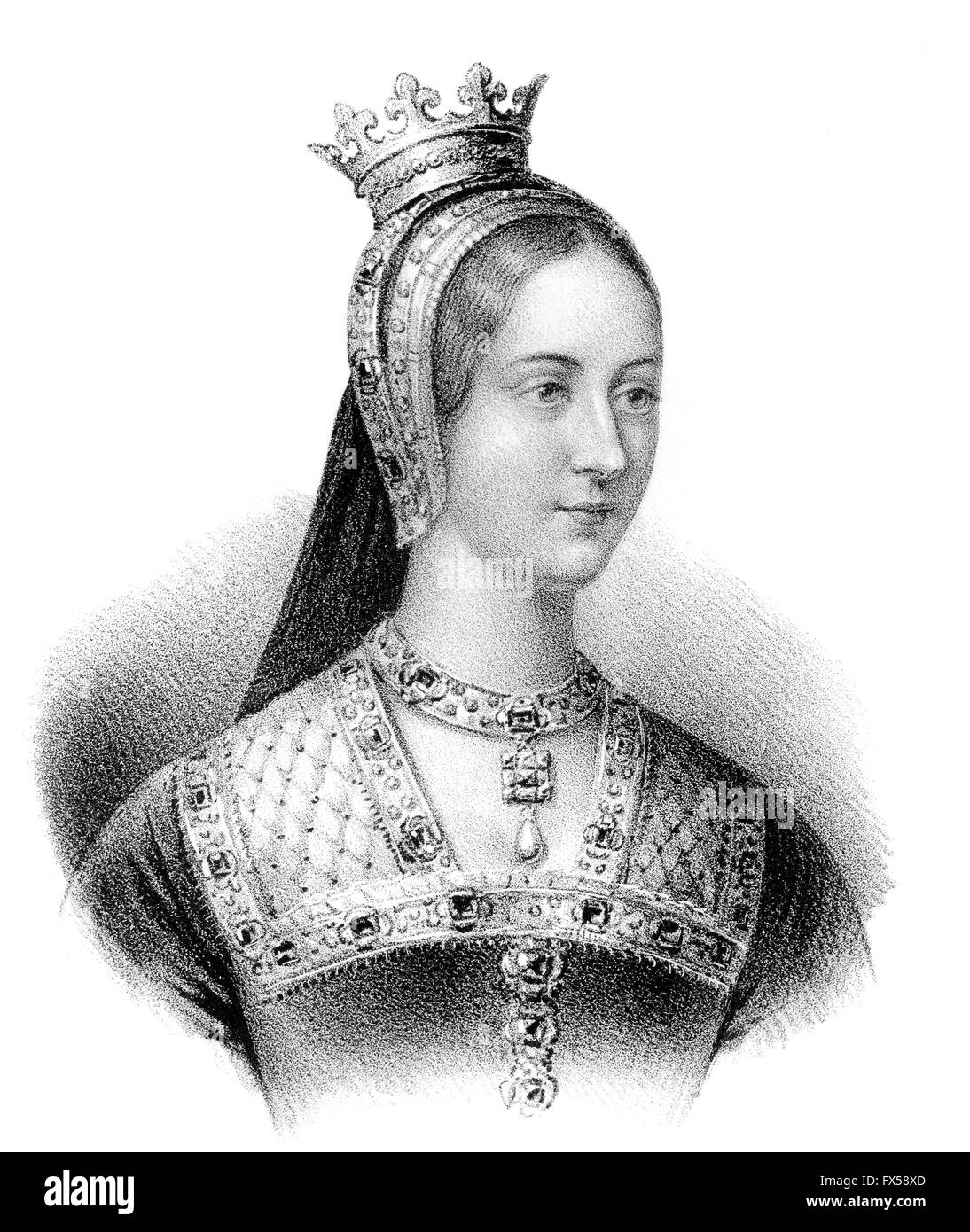 Maria Tudor, 1496-1533, regina di Francia come la terza moglie di Luigi XII di Francia Foto Stock