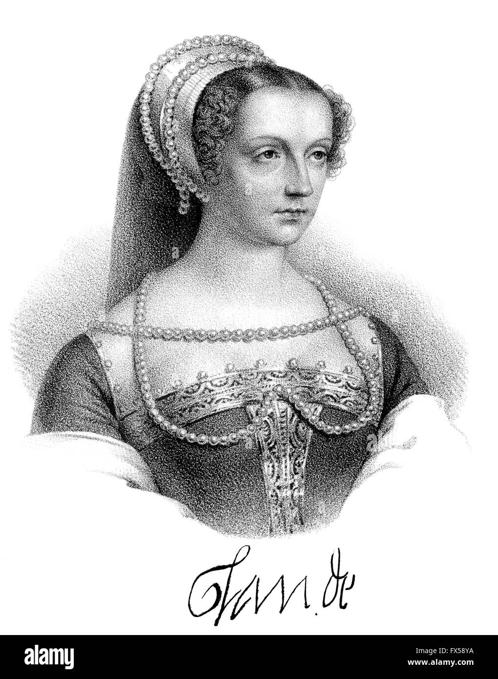 Claude della Francia, 1499-1524, regina di Francia come la prima moglie di Francesco I Foto Stock