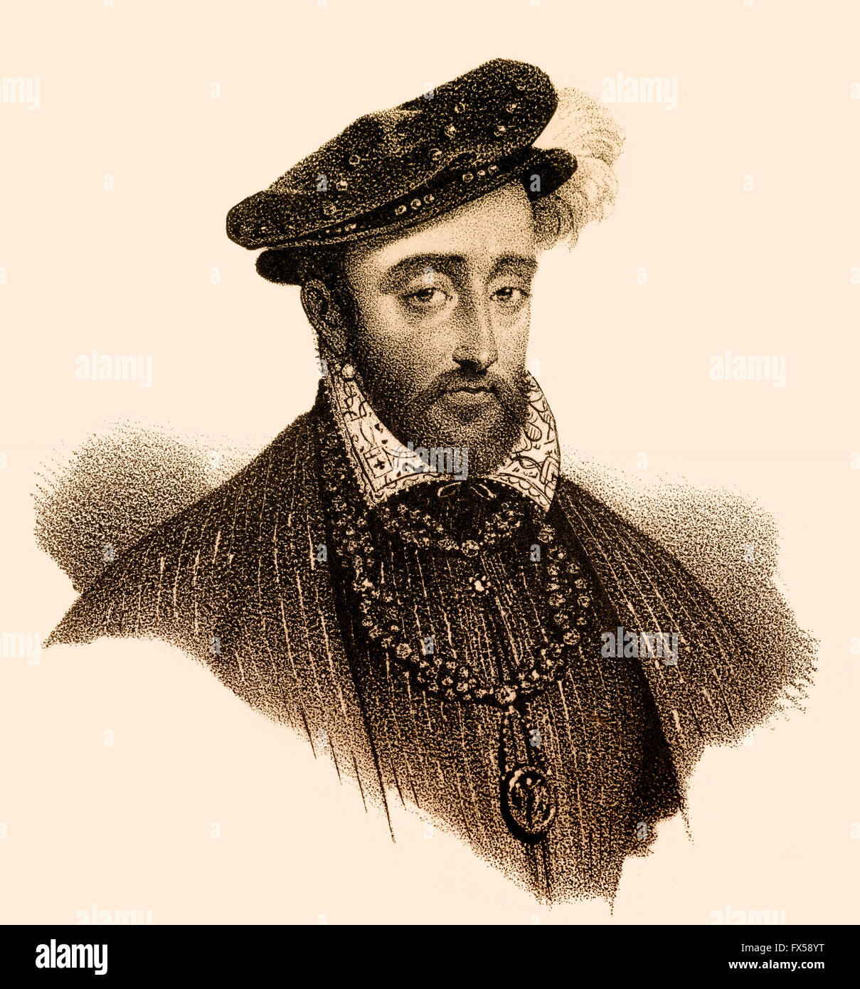 Enrico II, Henri II, Heinrich II., 1519-1559, re di Francia Foto Stock