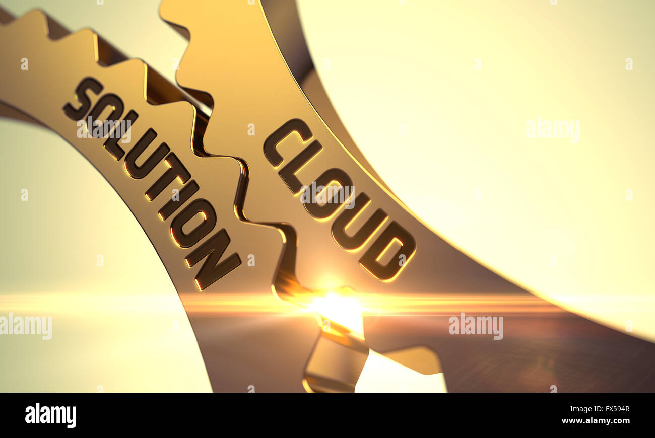 Soluzione cloud su Golden Cog marce. Foto Stock