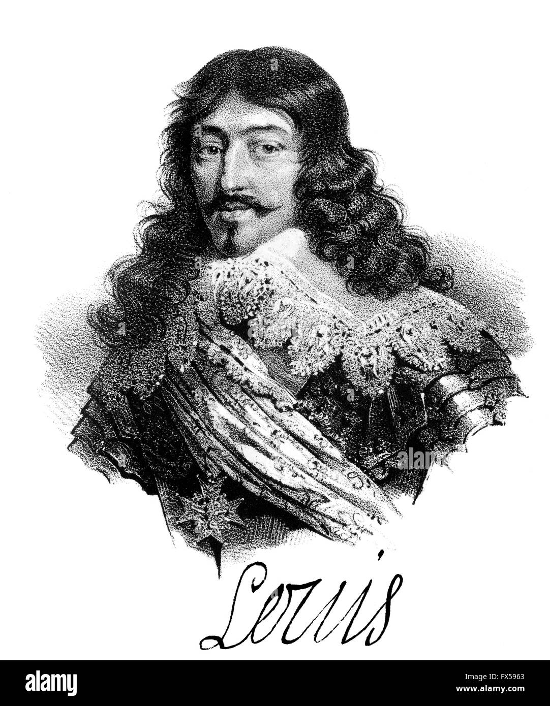 Louis XIII, Louis le Juste, Ludwig XIII., 1601 - 1643, Re di Francia e Re di Navarra come Louis II Foto Stock