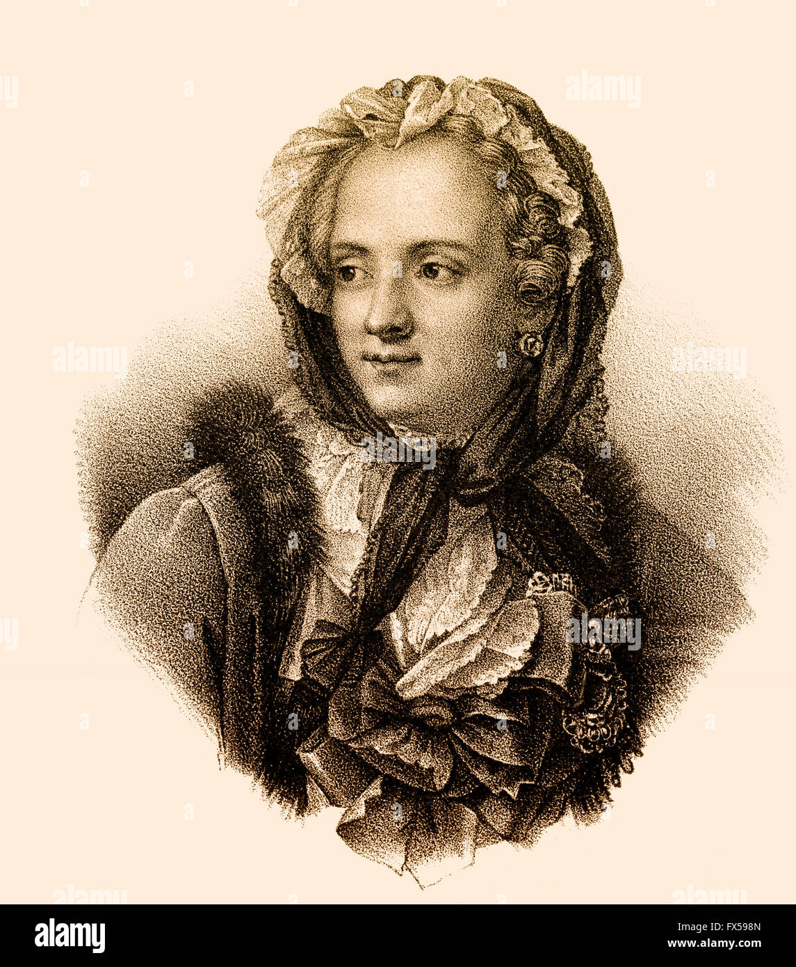 Marie Leszczyńska la Regina Maria di Francia, 1703-1768, una regina consorte di Francia Foto Stock