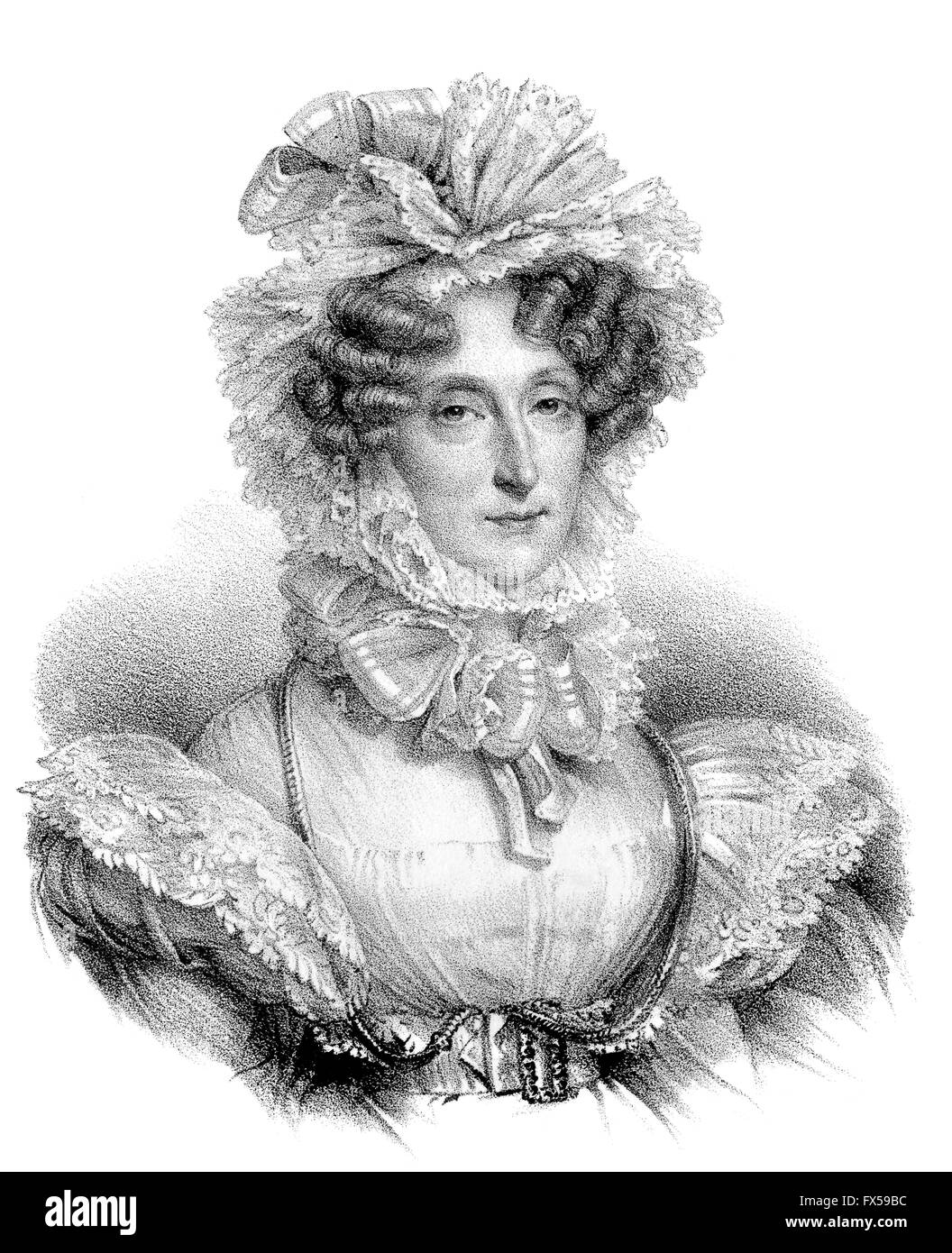 Maria Amalia di Napoli e di Sicilia, 1782-1866, una regina francese e la moglie di Louis Philippe I Foto Stock