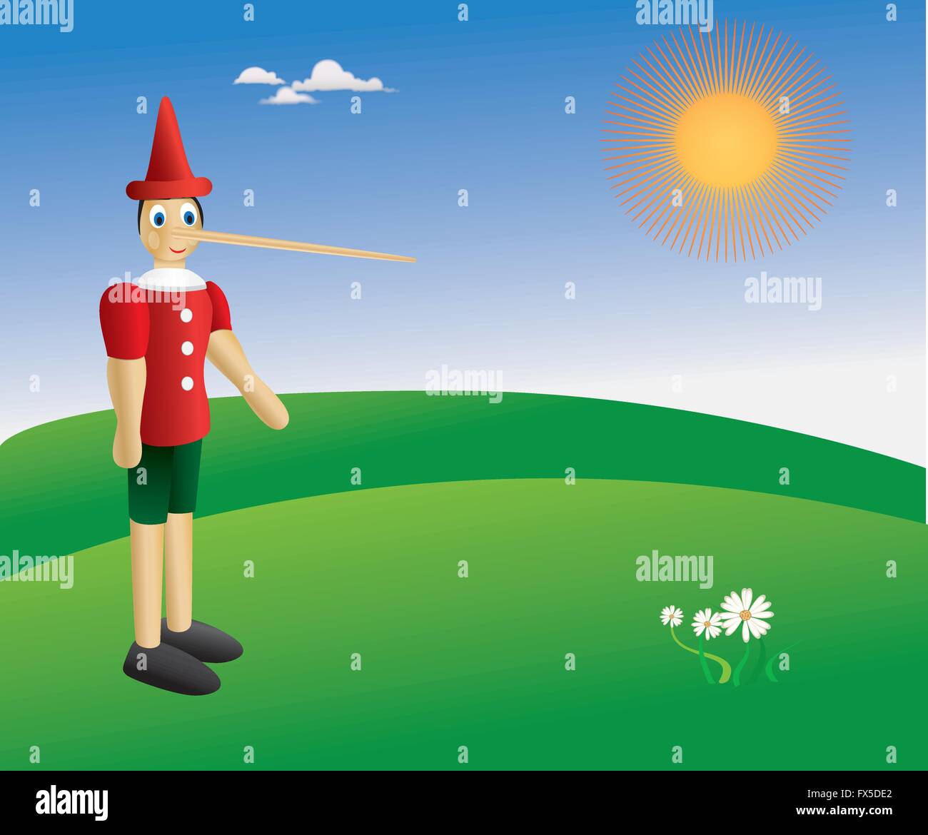 Puppet in natura Illustrazione Vettoriale