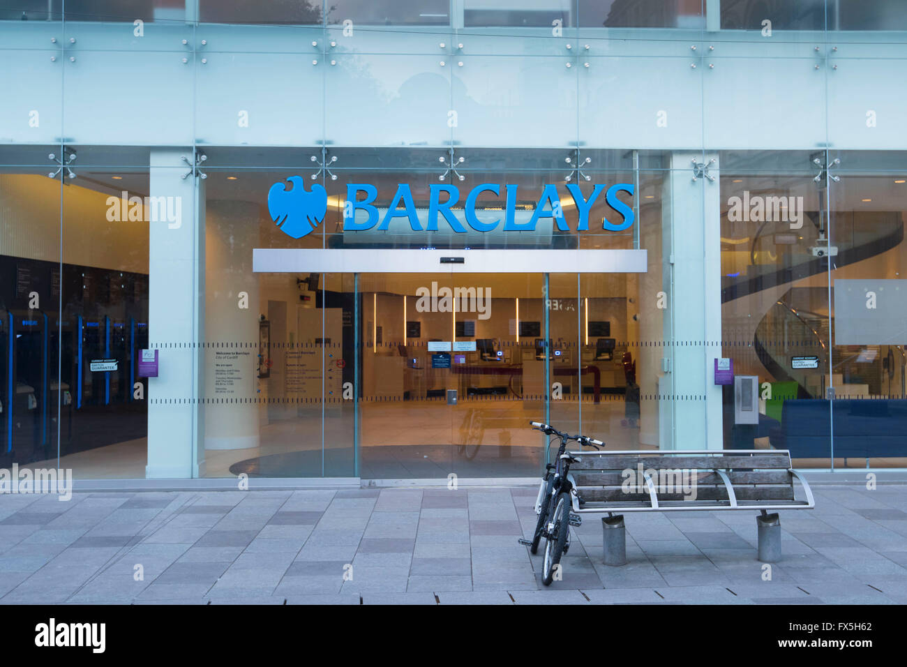 Barclays Bank sign logo. Foto Stock