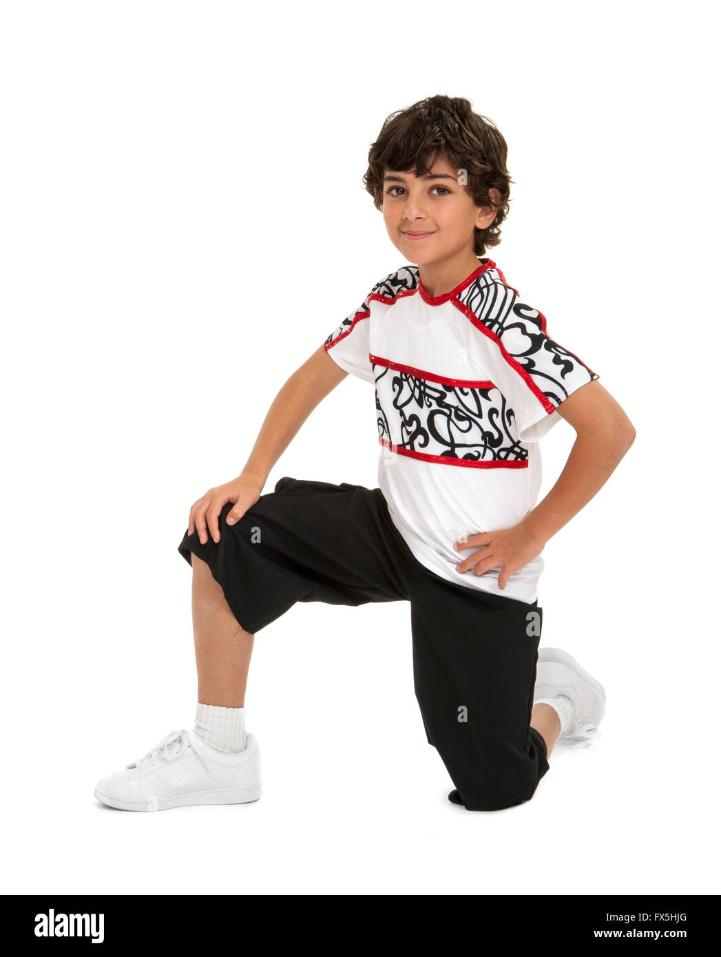 Ragazzo giovane danzatrice con Hip Hop atteggiamento Foto Stock