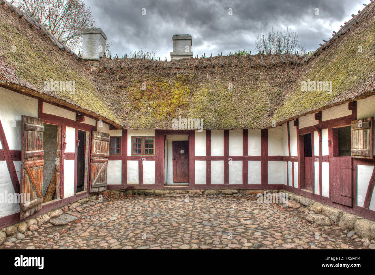 Vecchia fattoria scandinavo di sparare ad alta gamma dinamica Foto Stock