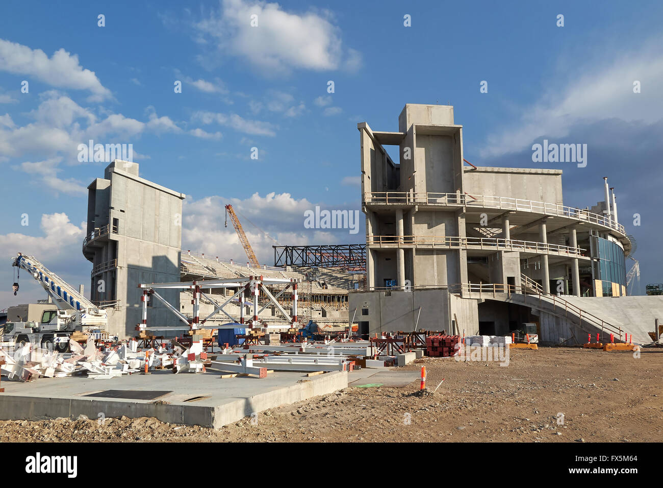 Costruzione del Royal Arena di Copenhagen, Danimarca Foto Stock