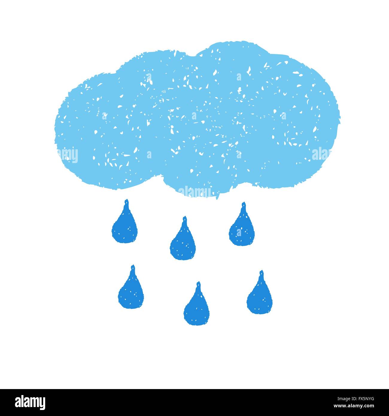 Nuvole e pioggia Illustrazione Vettoriale