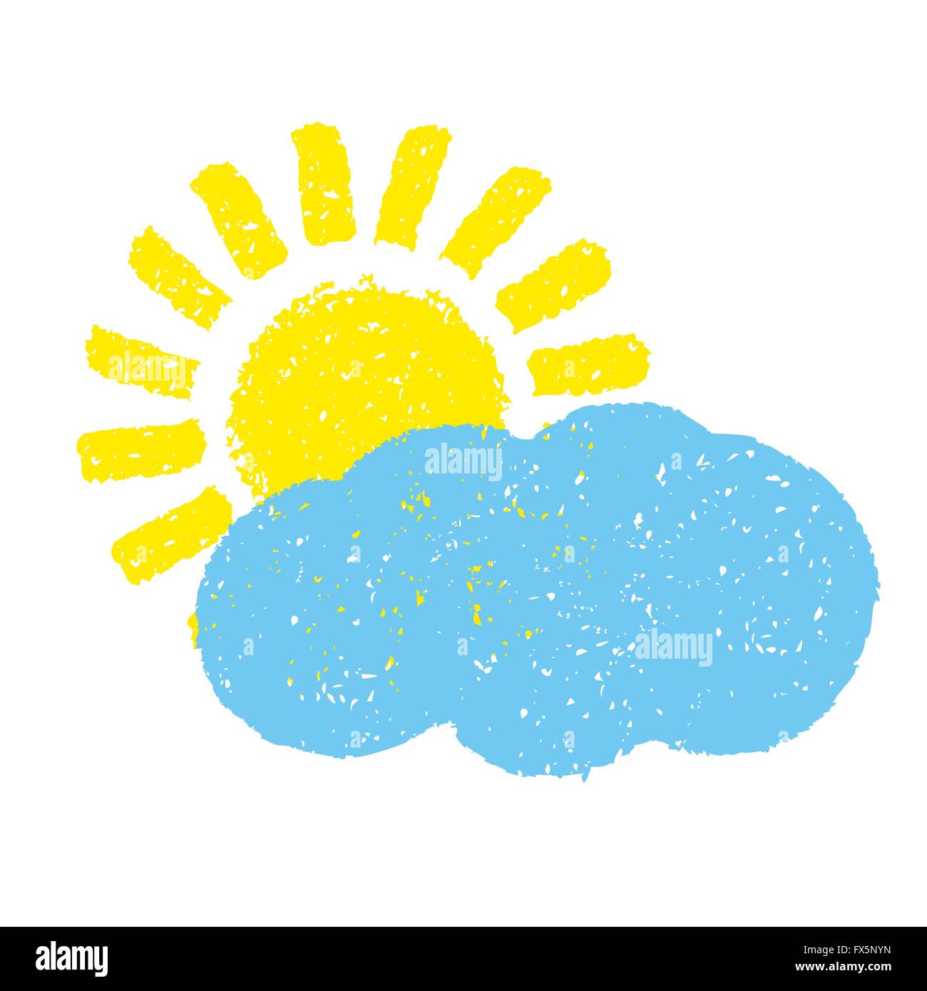 Sun e il cloud computing Illustrazione Vettoriale