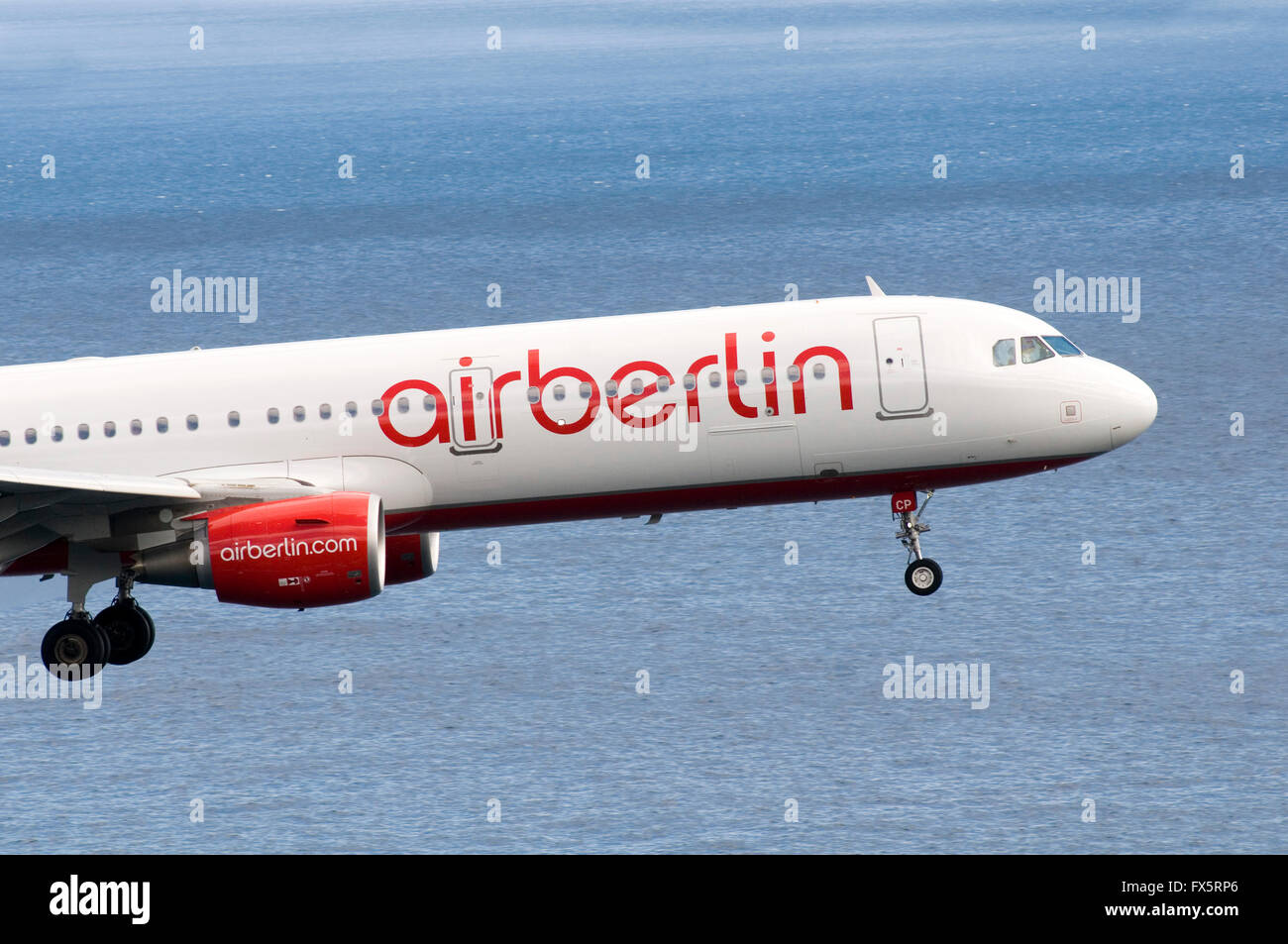 Air Berlin Airbus A321 211(WL) piano toccando Foto Stock