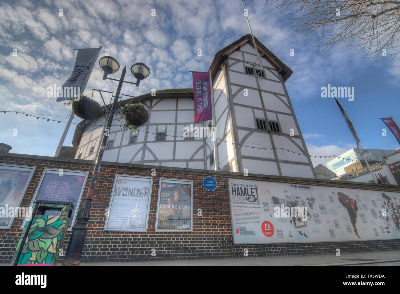 Il Globe Theatre, Londra. Il Shakespeares Globe. Tudor Theatre Foto Stock