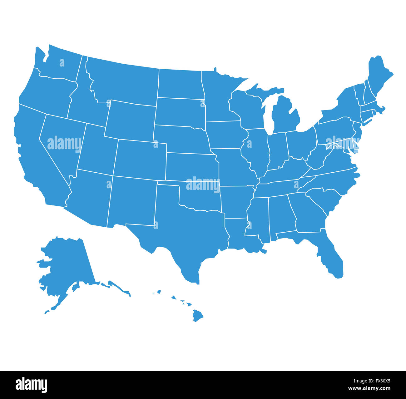Stati Uniti d'America mappa immagine Foto Stock