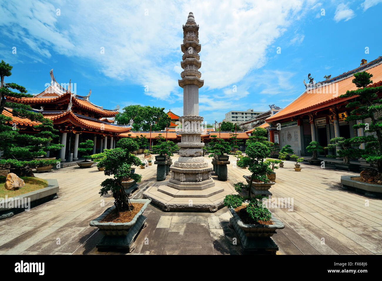 Il buddismo cinese tempio in Singapore Foto Stock