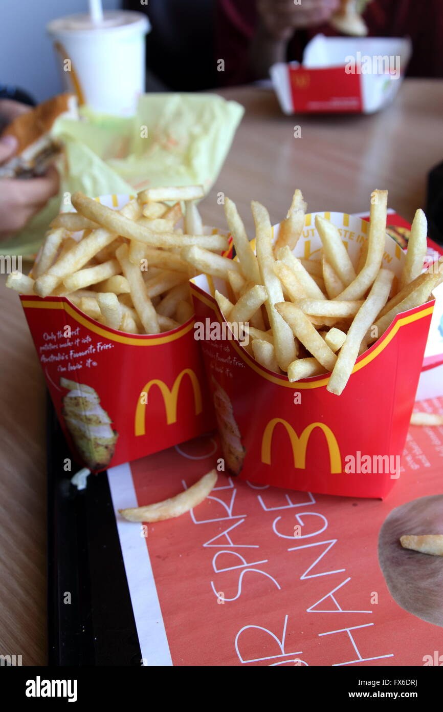 McDonald's patatine fritte Foto Stock