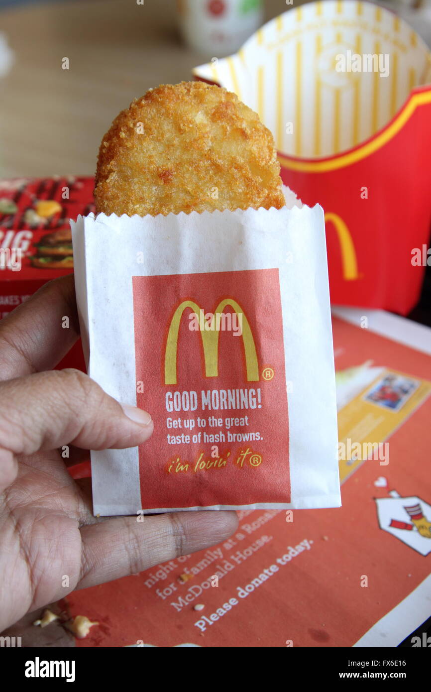 McDonald's Hash Browns golden potato Foto Stock