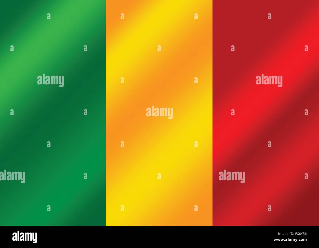 Repubblica del Mali bandiera temi idea design Illustrazione Vettoriale