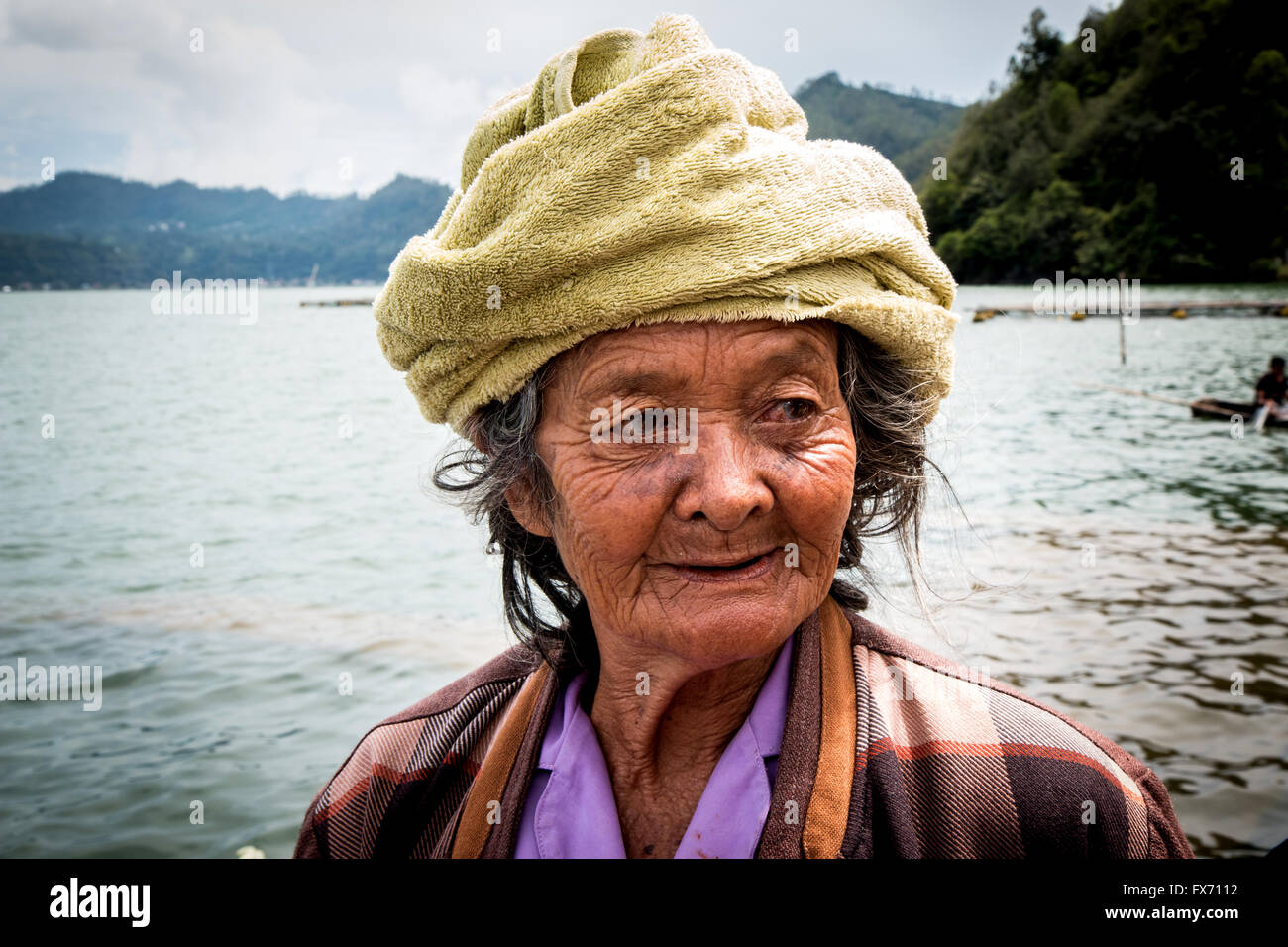 Donna Balinese sorridente Foto Stock