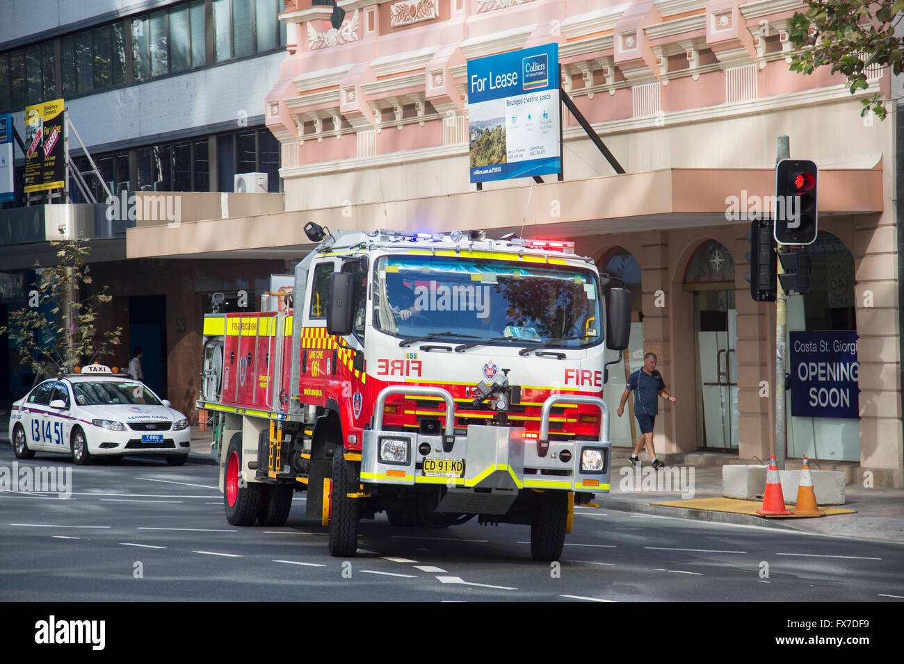 Australian fire carrello motore di gara a nord di Sydney, Australia Foto Stock