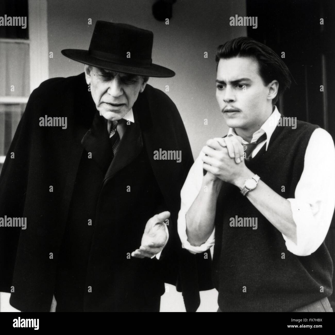 Ed Wood Année : 1994 USA Réalisateur : Tim Burton Martin Landau, Johnny Depp Foto Stock