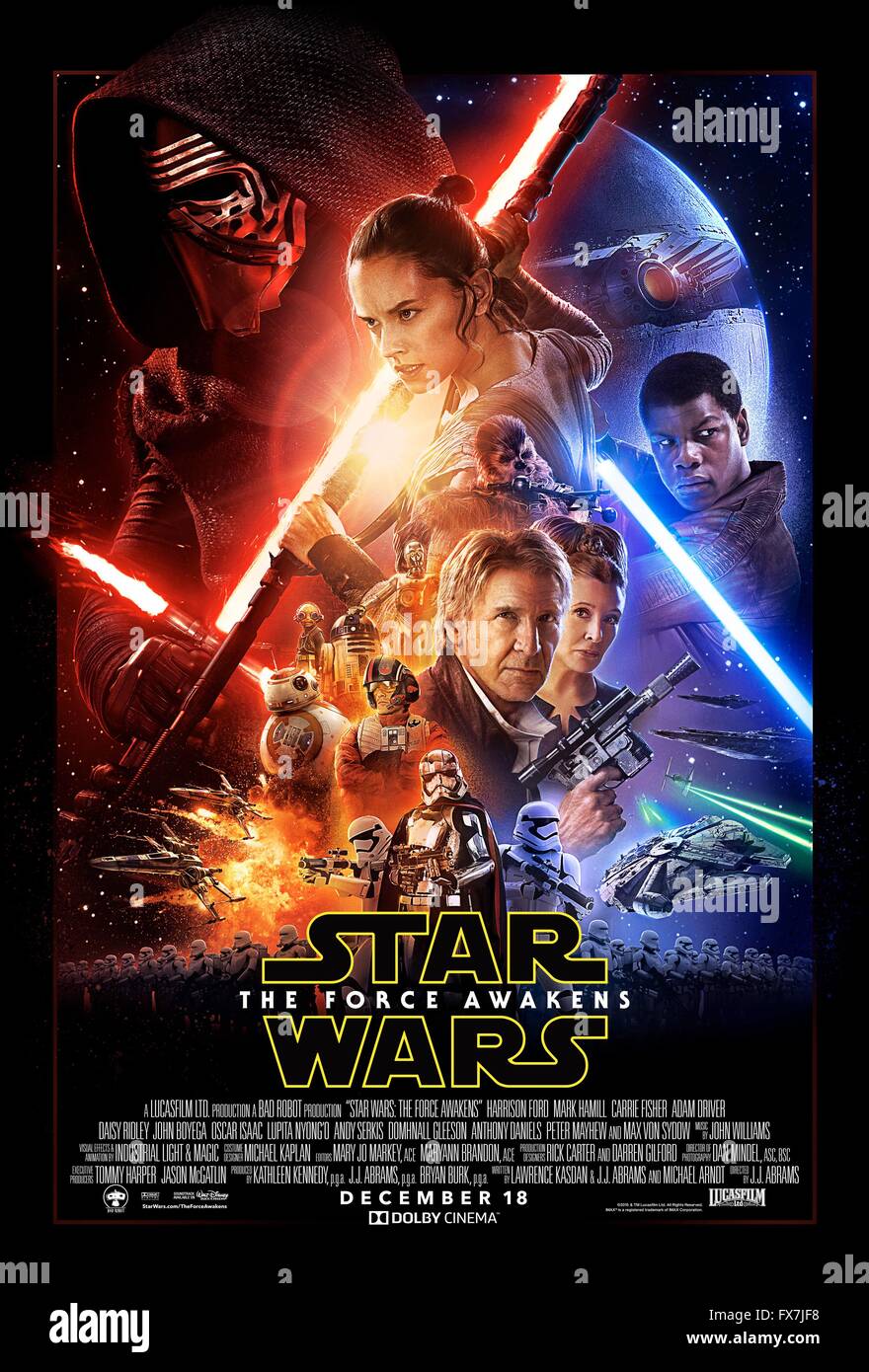 Star Wars: Episodio VII - La forza risveglia Anno : 2015 USA Direttore : J.J. Abrams poster (USA) Foto Stock