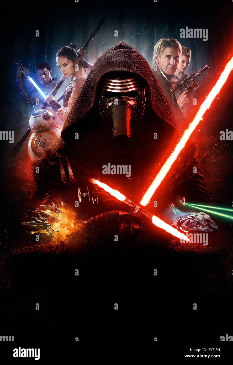 Star Wars: Episodio VII - La forza risveglia Anno : 2015 USA Direttore : J.J. Abrams poster (Arte Lavoro) Foto Stock