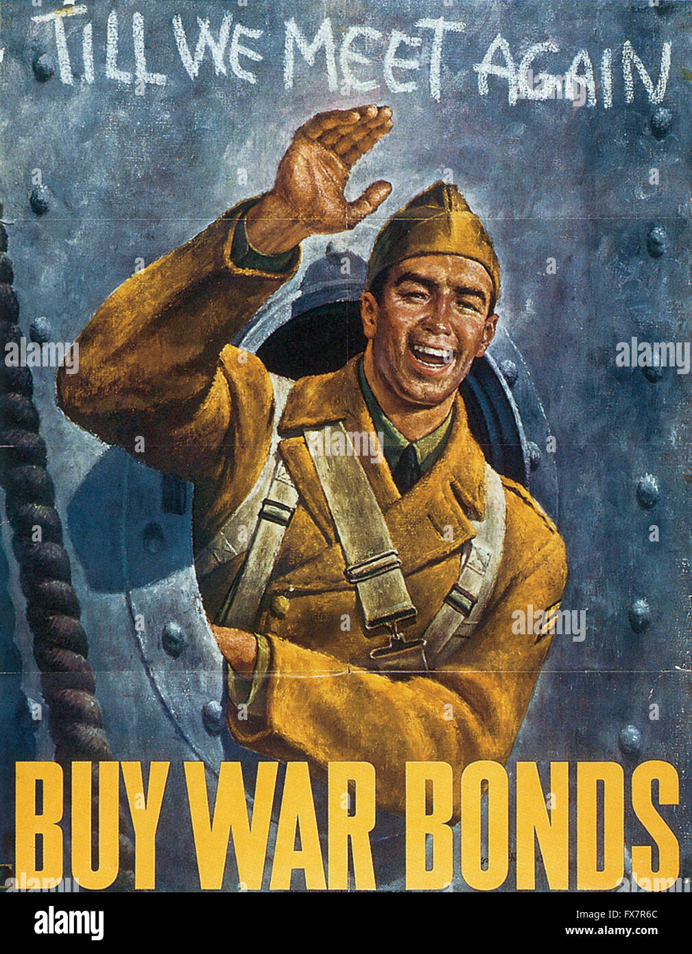 - La Seconda Guerra Mondiale - GLI STATI UNITI poster di propaganda Foto Stock